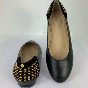 Kat Maconie Black Flats with Embellished Back
